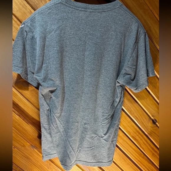 Next Level Apparel Gray Short Sleeve Men T-Shirt Round Neck Med Dog Graphic - Picture 2 of 3